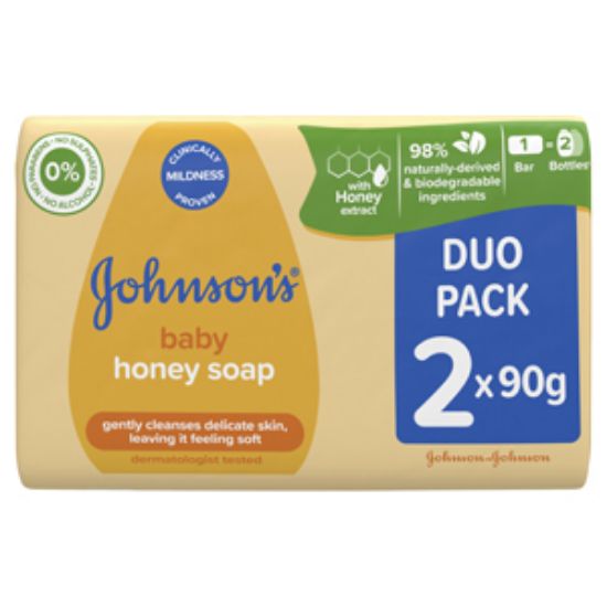 Picture of Johnsons Baby Soap (Honey) 2pk x6